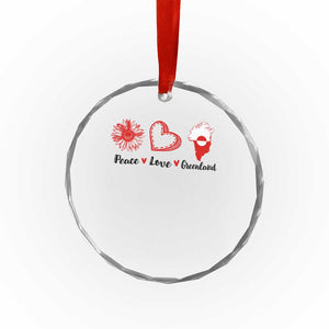 Peace Love Greenland Crystal Glass Ornament Sunflower Flag Stand With Greenland TS10 Print Your Wear