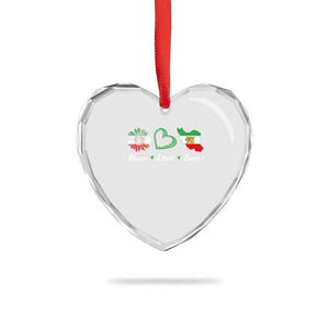 Peace Love Iran Heart Crystal Glass Ornament Sunflower Flag TS10 Print Your Wear