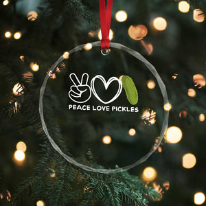Peace Love Pickles Crystal Glass Ornament TS10 Print Your Wear