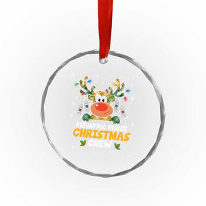 Pediatric Nurse Xmas Crew Cute Reindeer Crystal Glass Ornament TS09 Print Your Wear