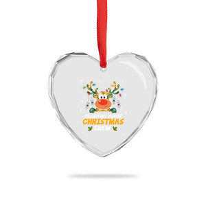 Pediatric Nurse Xmas Crew Cute Reindeer Heart Crystal Glass Ornament TS09 Print Your Wear