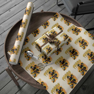 Penguin Playing Ice Hockey Wrapping Paper Roll Funny Sports Fan Gift TS12 Beige Print Your Wear