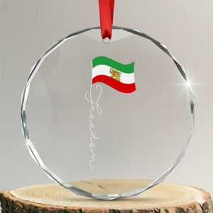 Persian Freedom Crystal Glass Ornament Free Iran Proud Persian Iranian TS11 Transparent Glass 3'' Circle Print Your Wear