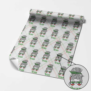 Persian Girl Power Soccer Fan Wrapping Paper Roll Team Iran Heritage Gift