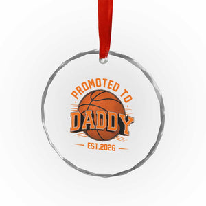 Personalized Basketball Daddy Crystal Glass Ornament Custom Number First Time Dad Pregnancy Announcement TS12 Print Your Wear