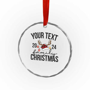 Personalized Matching Family Xmas Crystal Glass Ornament Custom Name Xmas Gift TS10 Print Your Wear