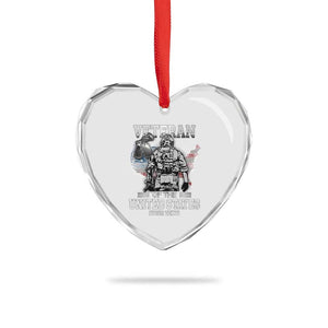 Personalized Veteran Flag Heart Crystal Glass Ornament Custom Name U.S. Army TS10 Print Your Wear