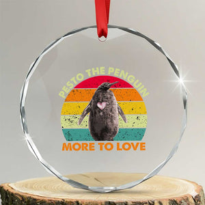 Pesto The Penguin Crystal Glass Ornament More To Love Vintage Sunset Retro TS11 Transparent Glass 3'' Circle Print Your Wear