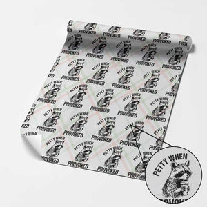 Petty When Provoked Wrapping Paper Roll Funny Raccoon Meme TS14 Christmas Plaid Print Your Wear