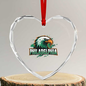 PFE Football Lover Heart Crystal Glass Ornament Vintage Green Splash Sport Fan Game Day TS11 Transparent Glass 3'' Heart Print Your Wear