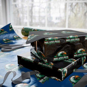 PFE Football Lover Wrapping Paper Roll Vintage Green Splash Sport Fan Game Day TS11 Black Print Your Wear