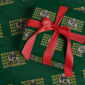 PFS Trump Football Wrapping Paper Roll Vintage Athletic Sports Fan Game Day TS10 Green Print Your Wear