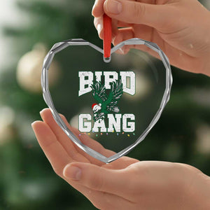 PFE Bird Gang Christmas Heart Crystal Glass Ornament Philly Lover Santa Bird TS10 Print Your Wear