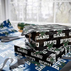PFE Bird Gang Christmas Wrapping Paper Roll Philly Lover Santa Bird TS10 Black Print Your Wear