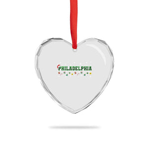 Christmas PFE Heart Crystal Glass Ornament Green Plaid Philly Fan Football Lovers Xmas Pajamas TS10 Print Your Wear