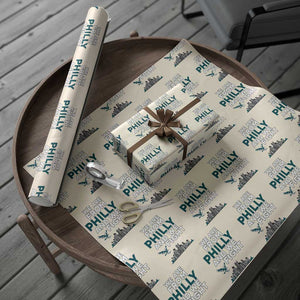Philadelphia City Wrapping Paper Roll We Are From Philly And We Fight TS02 Beige Print Your Wear