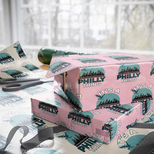 Philadelphia Spirit Wrapping Paper Roll It's A Philly Thing TS02 Light Pink Print Your Wear