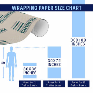 PFE Game Day Wrapping Paper Roll Retro American Flag Philly Lover TS10 Print Your Wear
