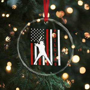 Phillies Baseball Crystal Glass Ornament Cool Distressed Philadelphia Red October US Flag TS10 Print Your Wear
