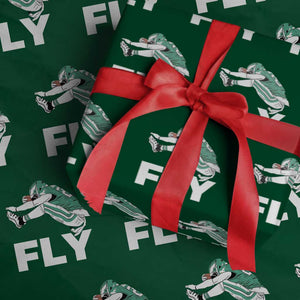 Philly Fan Wrapping Paper Roll Barkley Backwards Hurdle TS10 Green Print Your Wear