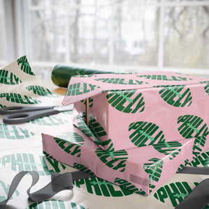 Philly Game Day Wrapping Paper Roll Football Team Retro Sports Fan TS10 Light Pink Print Your Wear