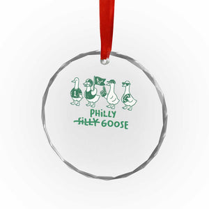 Philly Goose Crystal Glass Ornament Funny Philadelphia Football Fan Gear Silly Gooses TS10 Print Your Wear
