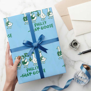 Philly Goose Wrapping Paper Roll Funny Philadelphia Football Fan Gear Silly Gooses TS10 Light Blue Print Your Wear