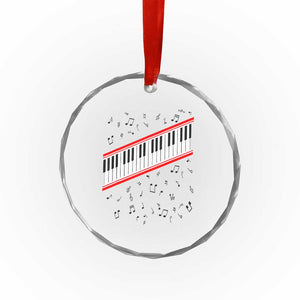 Piano Keyboard Graphic Crystal Glass Ornament Musical Notes Alignment Pianist TS02 Print Your Wear