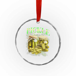 Pickle Lovers Crystal Glass Ornament Retro Pickle Enthusiast Vintage 90s Graphic TS10 Print Your Wear