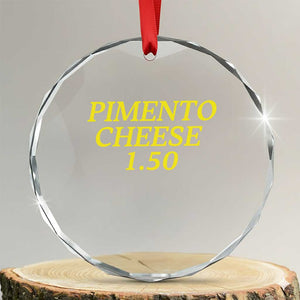 Pimento Cheese One Fifty Funny Golf Snack Crystal Glass Ornament Georgia Golfing Traditions Lover Humor TS02 Transparent Glass 3'' Circle Print Your Wear