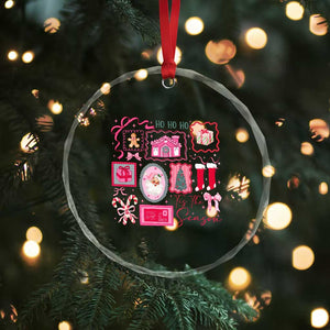 Pink Christmas Crystal Glass Ornament Old Xmas Vintage Pink Santa Claus TS10 Print Your Wear
