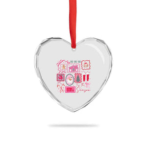 Pink Christmas Heart Crystal Glass Ornament Old Xmas Vintage Pink Santa Claus TS10 Print Your Wear
