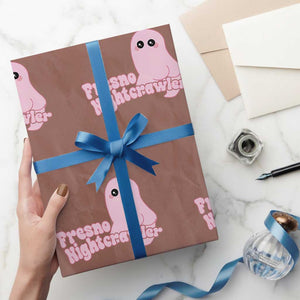 Pink Fresno Nightcrawler Wrapping Paper Roll Cryptidcore Aesthetic Gift For Girl TS12 Mocha Print Your Wear