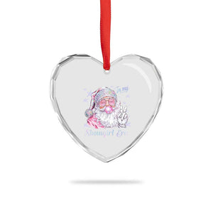 Pink Santa Christmas Heart Crystal Glass Ornament Bubble Gum Peace Sign TS14 Print Your Wear