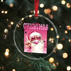Pink Santa Retro Xmas Crystal Glass Ornament Blowing Bubble Pink Xmas Matching Family Group Party TS10 Print Your Wear