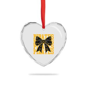 Pirates Coquette Bow Heart Crystal Glass Ornament Retro Sports Style Pirate Skull TS10 Print Your Wear