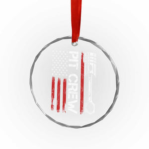 Pit Crew Crystal Glass Ornament Racing Race Car American Flag TS10 Print Your Wear