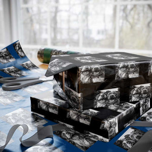 Pitbull Selfie Meme Wrapping Paper Roll Funny Dog Lover Graphic TS12 Black Print Your Wear