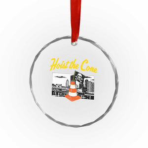 Pittsburgh Skyline Victory Hoist The Cone Meme Crystal Glass Ornament Funny Sports Fan Celebration TS02 Print Your Wear