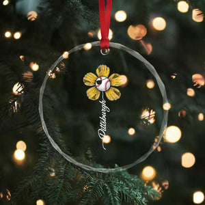 Pittsburgh Sport Retro Baseball Flower Crystal Glass Ornament Funny Game Day TS11 Print Your Wear