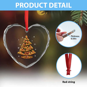 Pizza Xmas Tree Heart Crystal Glass Ornament Xmas Gifts Kids TS10 Print Your Wear