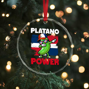 Platano Power Crystal Glass Ornament Funny Dominican Republic Flag Baseball TS11 Print Your Wear