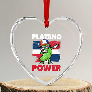 Platano Power Heart Crystal Glass Ornament Funny Dominican Republic Flag Baseball TS11 Transparent Glass 3'' Heart Print Your Wear