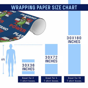 Platano Power Wrapping Paper Roll Funny Dominican Republic Flag Baseball TS11 Print Your Wear