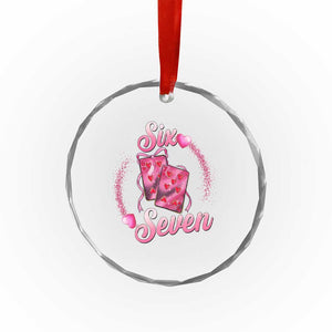 Playing Cards 67 Of Hearts Crystal Glass Ornament Six Seven Valentine Meme TS12 Print Your Wear