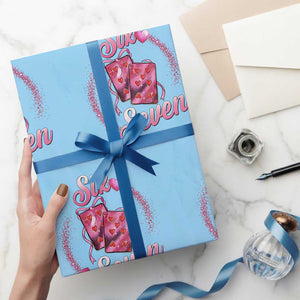 Playing Cards 67 Of Hearts Wrapping Paper Roll Six Seven Valentine Meme TS12 Light Blue Print Your Wear