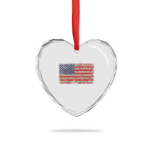 Pledge of Allegiance USA Flag Vintage Patriotic Graphic Heart Crystal Glass Ornament One Nation Under God Liberty and Justice for All TS02 Print Your Wear