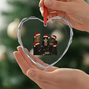 Poker Cats Christmas Meme Shirt Heart Crystal Glass Ornament Funny Gambling Cat TS14 Print Your Wear