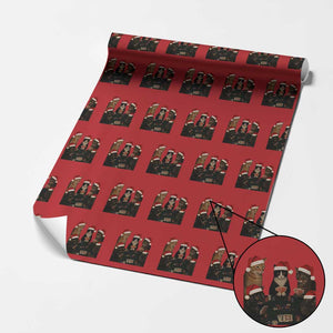 Poker Cats Christmas Meme Shirt Wrapping Paper Roll Funny Gambling Cat TS14 Red Print Your Wear