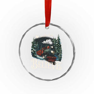 Polar Express Crystal Glass Ornament Christmas Believe TS10 Print Your Wear